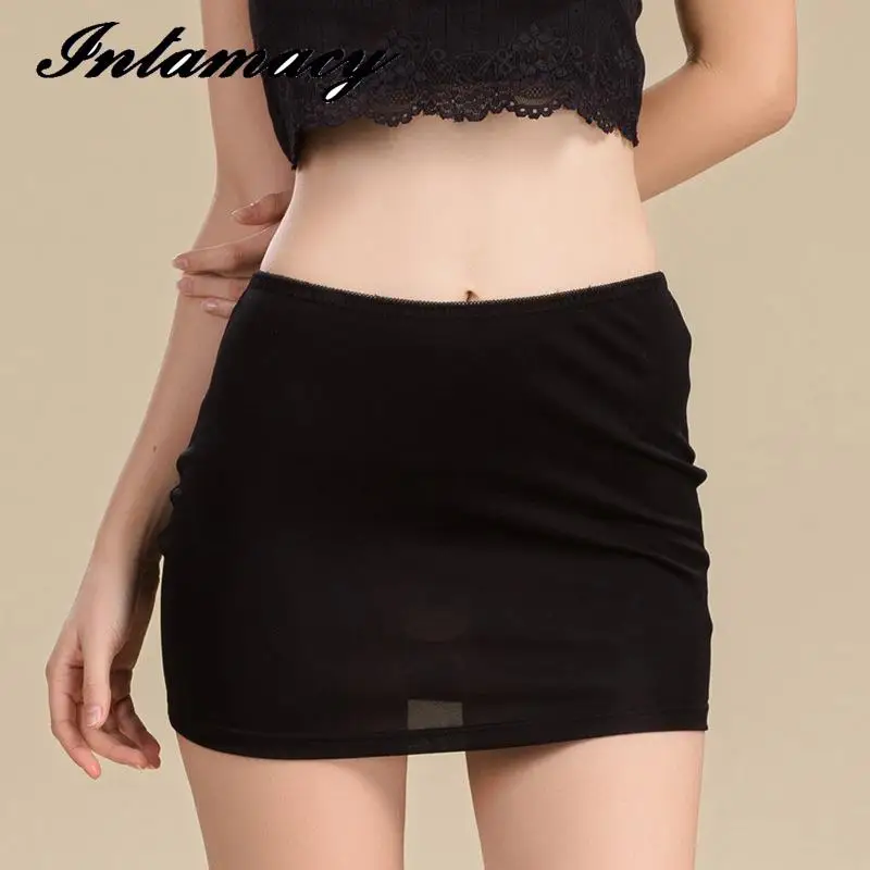 Женская шелковая юбка с противоскользящей подкладкой лето 100%|skirt slip|silk slipslip silk |