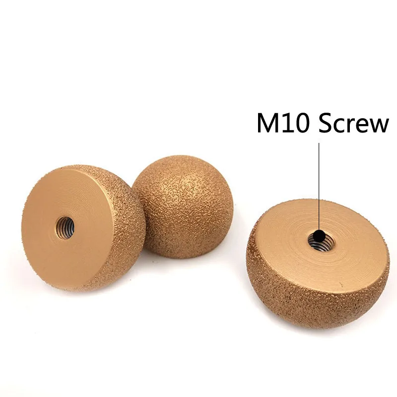 M10x50mm вакуумная пайка алмазная шлифовальная головка Pebble инструмент Алмазные Заусенцы камень мрамор гранит кирпич glassate