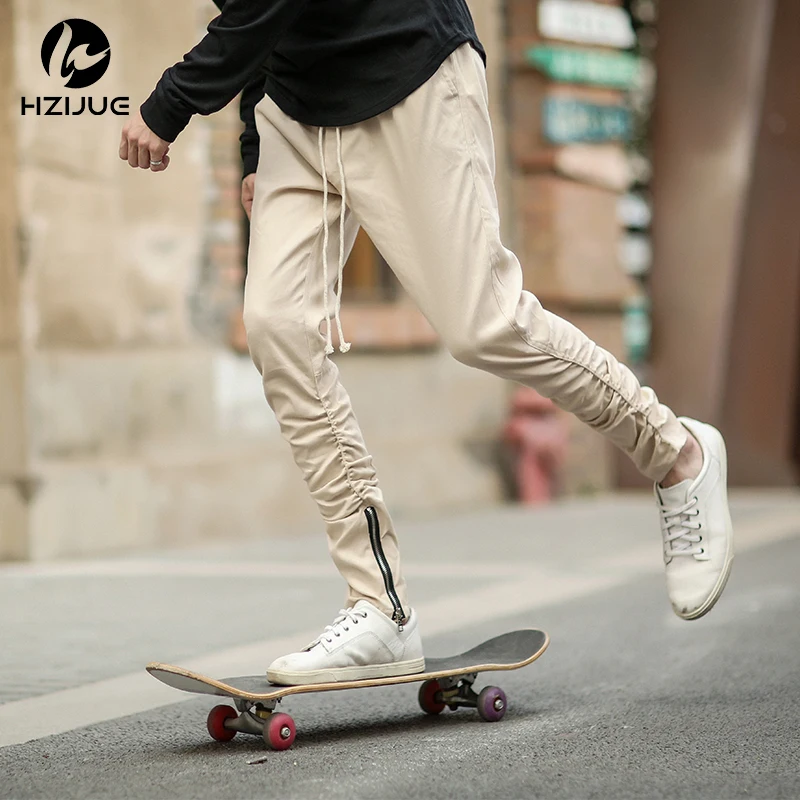 Мужские брюки султанки с боковой молнией черные/зеленые/серые/хаки|pants men joggers|harem