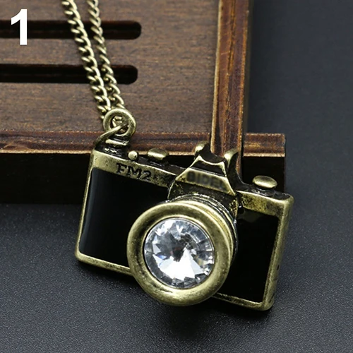 Женская Европейская винтажная Длинная цепочка с подвеской для камеры|sweater