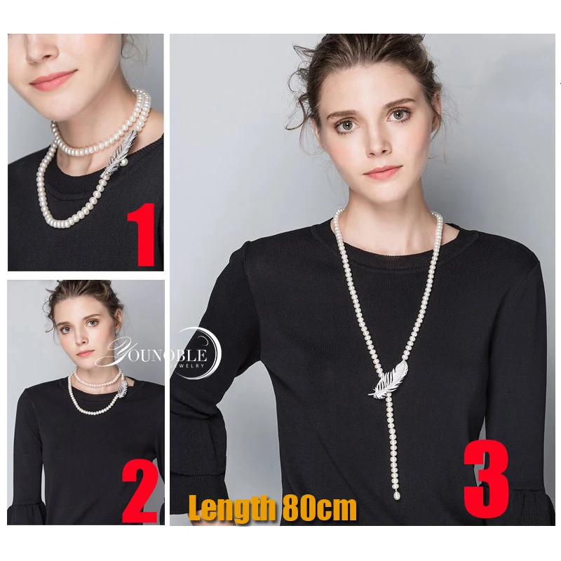 Женское Ожерелье с пресноводным жемчугом boho длинное ожерелье кисточкой из
