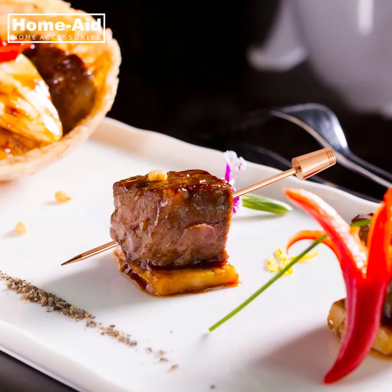 3ps Cocktail Pick Stainless Steel Fruit Sticks Bar Tools Drink Stirring Martini Picks Party Wedding Accessory | Дом и сад