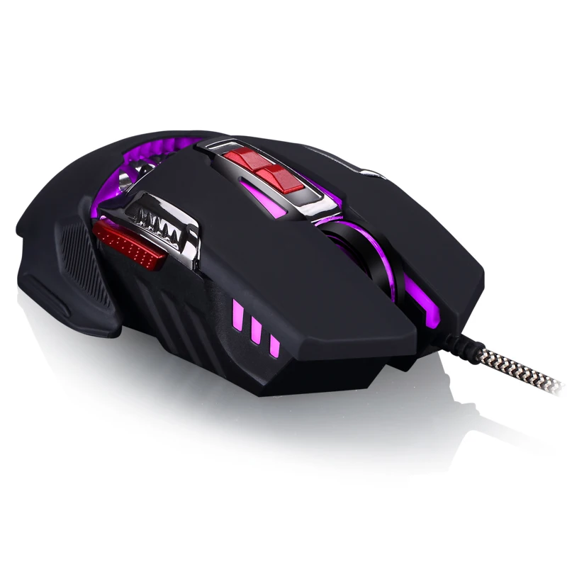 Проводная мышь USB gamer LED оптическая logitech 4800 Точек на дюйм регулируемый mause 7 кнопок