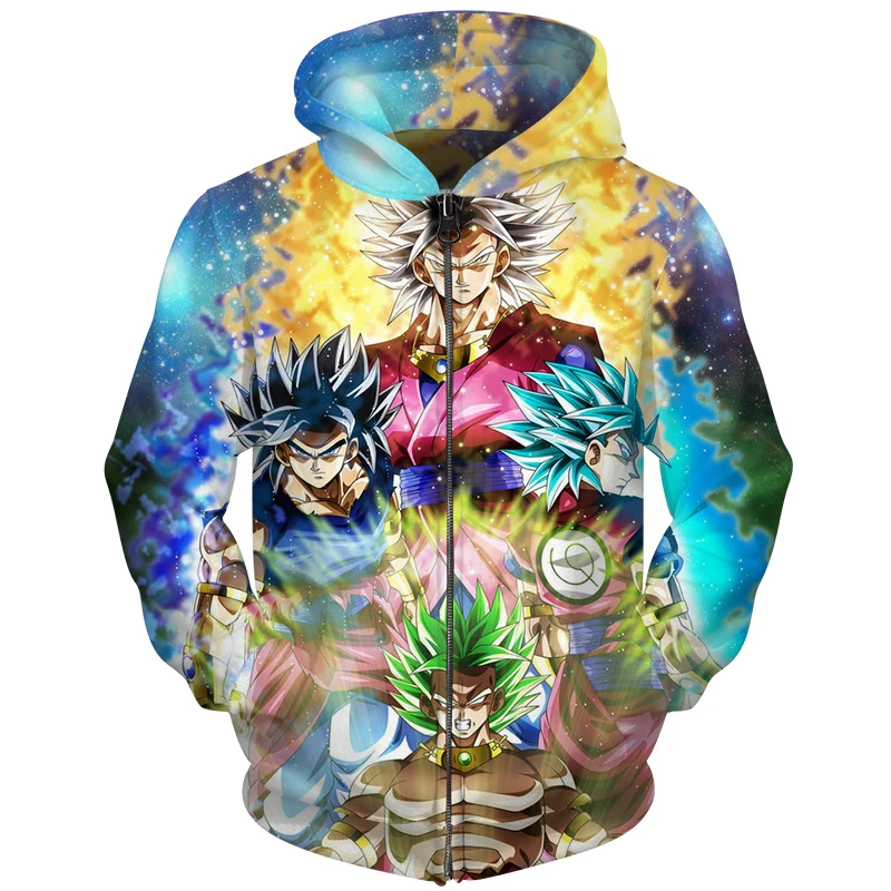 Cloudstyle Dragon Ball Super DBZ Movie толстовки на молнии для мужчин и женщин 3D Толстовка Ainme Goku пуловеры с принтом Мужская толстовка на молнии