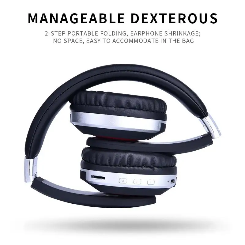 BEESCLOVER наушники Bluetooth гарнитура Складные стерео игровые и микрофон Поддержка TF