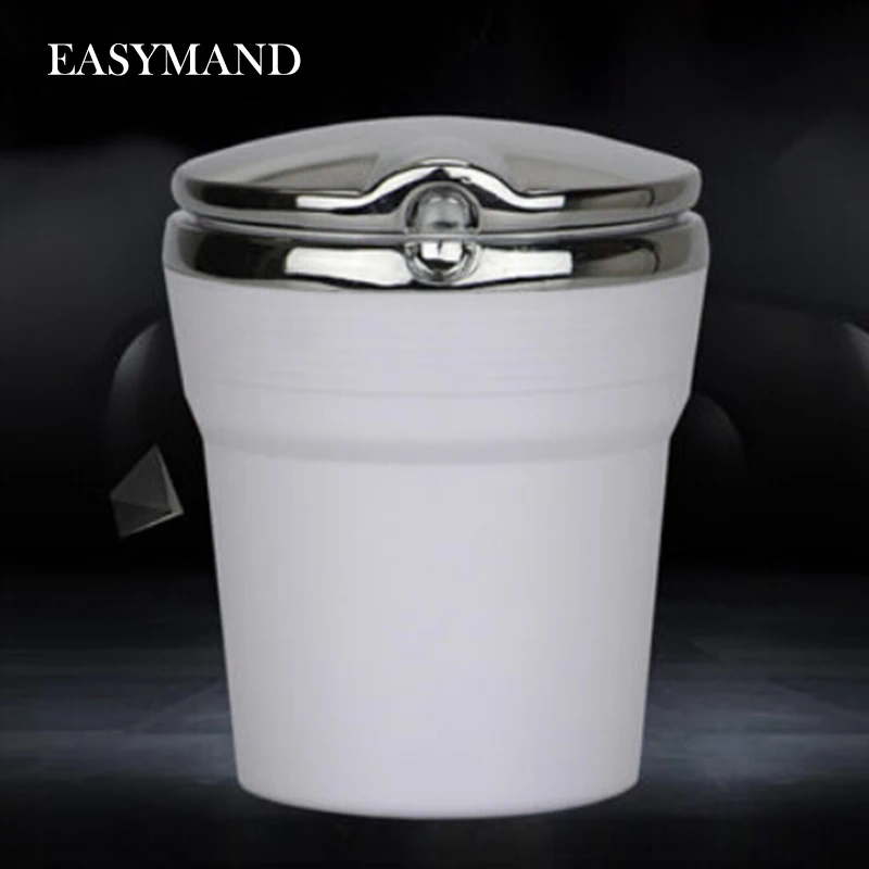 Car-Styling Car Cigarette Ashtray with LED Lamp For Hyundai ix35 iX45 iX25 i20 i30 Sonata Verna Solaris Elantra Accent | Автомобили и