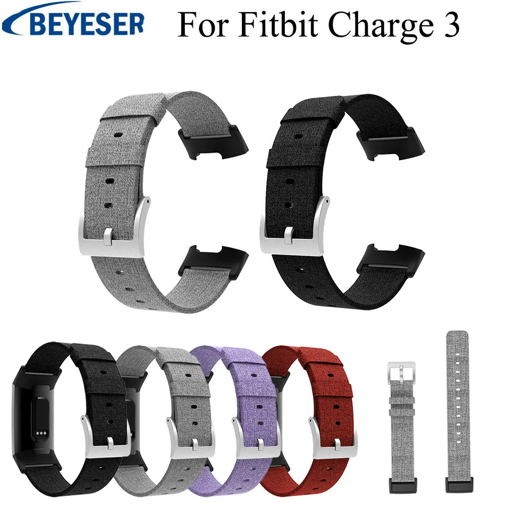 Аксессуары для браслета ремешок на запястье Fitbit Charge 3 часов нейлоновый подходит