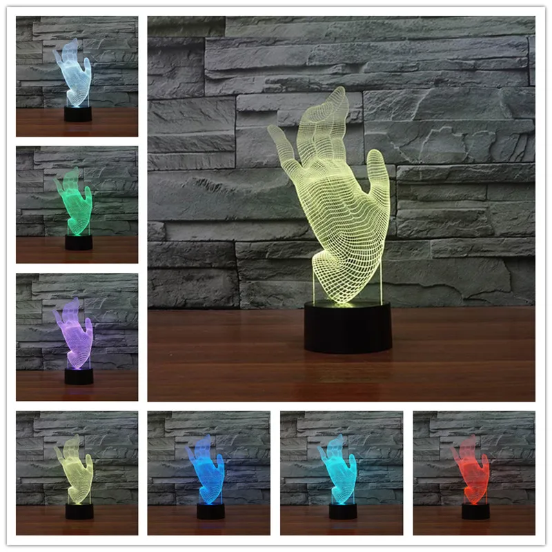 Праздничная лампа 3D Bulbing рождественские подарки для детей меняющая цвет с