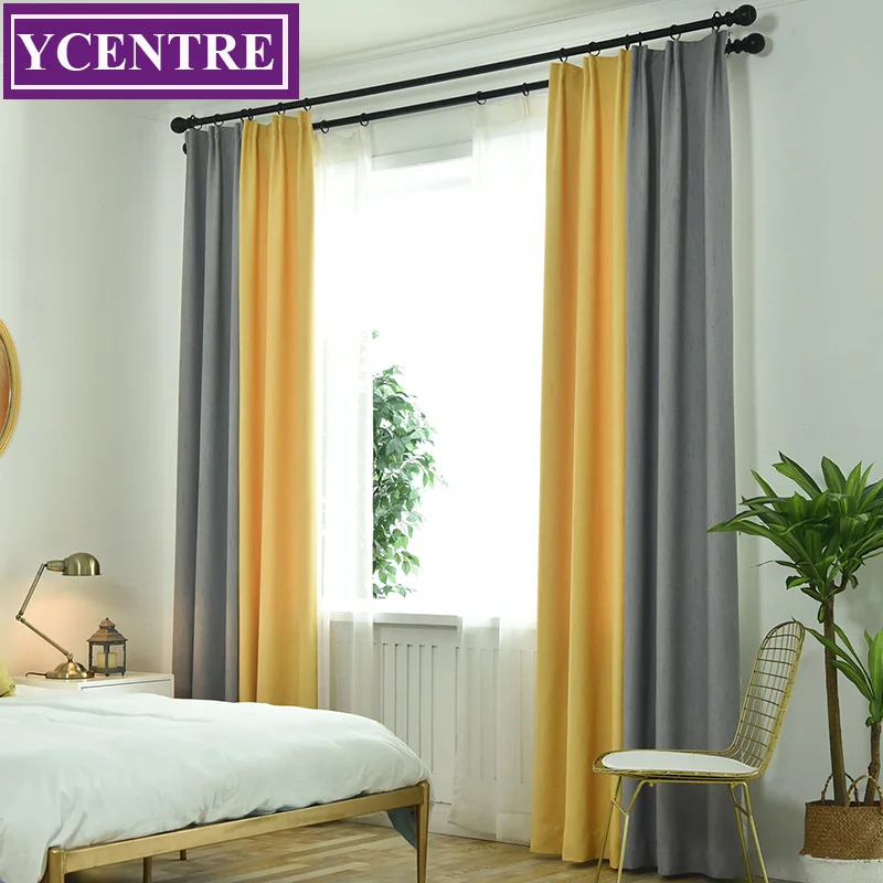 Шторы YCENTRE из искусственного льна занавески с шумоподавлением для спальни