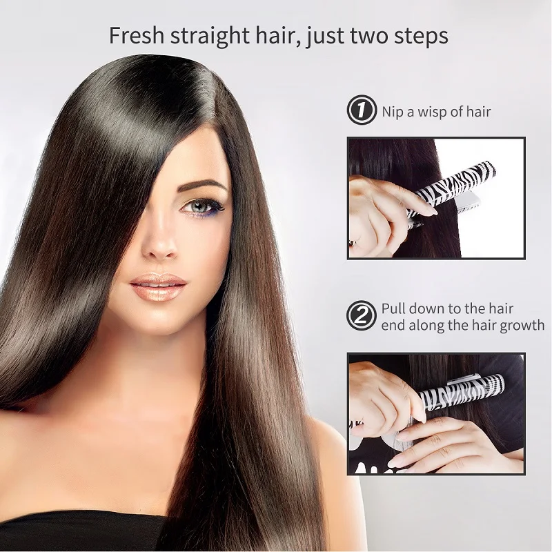 

110-220V Mini Hair Straightener Home Travel Portable Electric Styling Tools Zebra Leopard Print Thermostatic Ceramic Flat Iron47