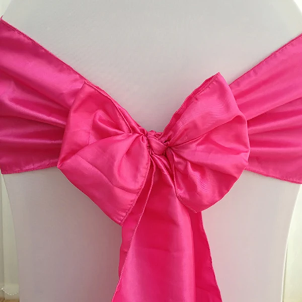 Fuchsia Pink SMOPOR качество Хамелеон украшение для стула бант для банкета свадебное украшение для праздников Бабочка Ремесло стул галстук - Цвет: Fuchsia Pink