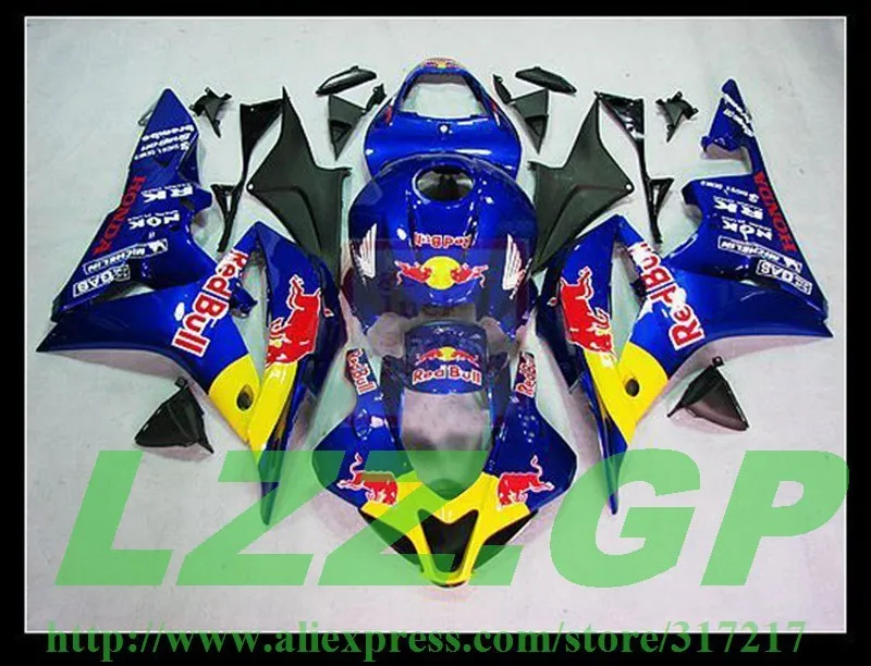 

For HONDA CBR600F5 07-08 F5 2007 2008 F5 CBR600RR 07 08 E9153i CBR 600 600RR Injection CBR600 RR Blue Yellow Fairing