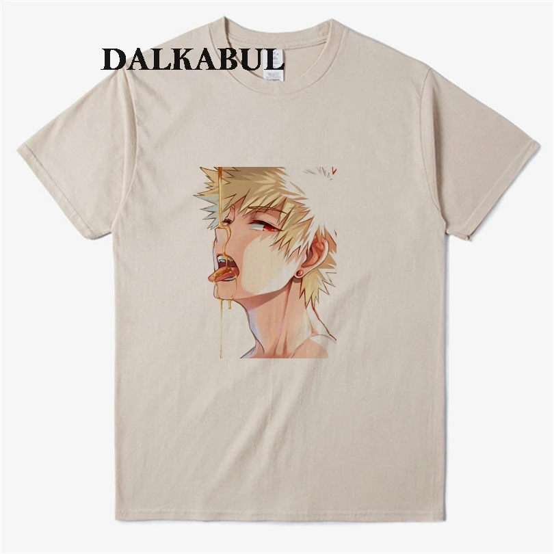 Ahegao/футболки для мужчин футболка с героями мультфильмов Модальная модная из 100%