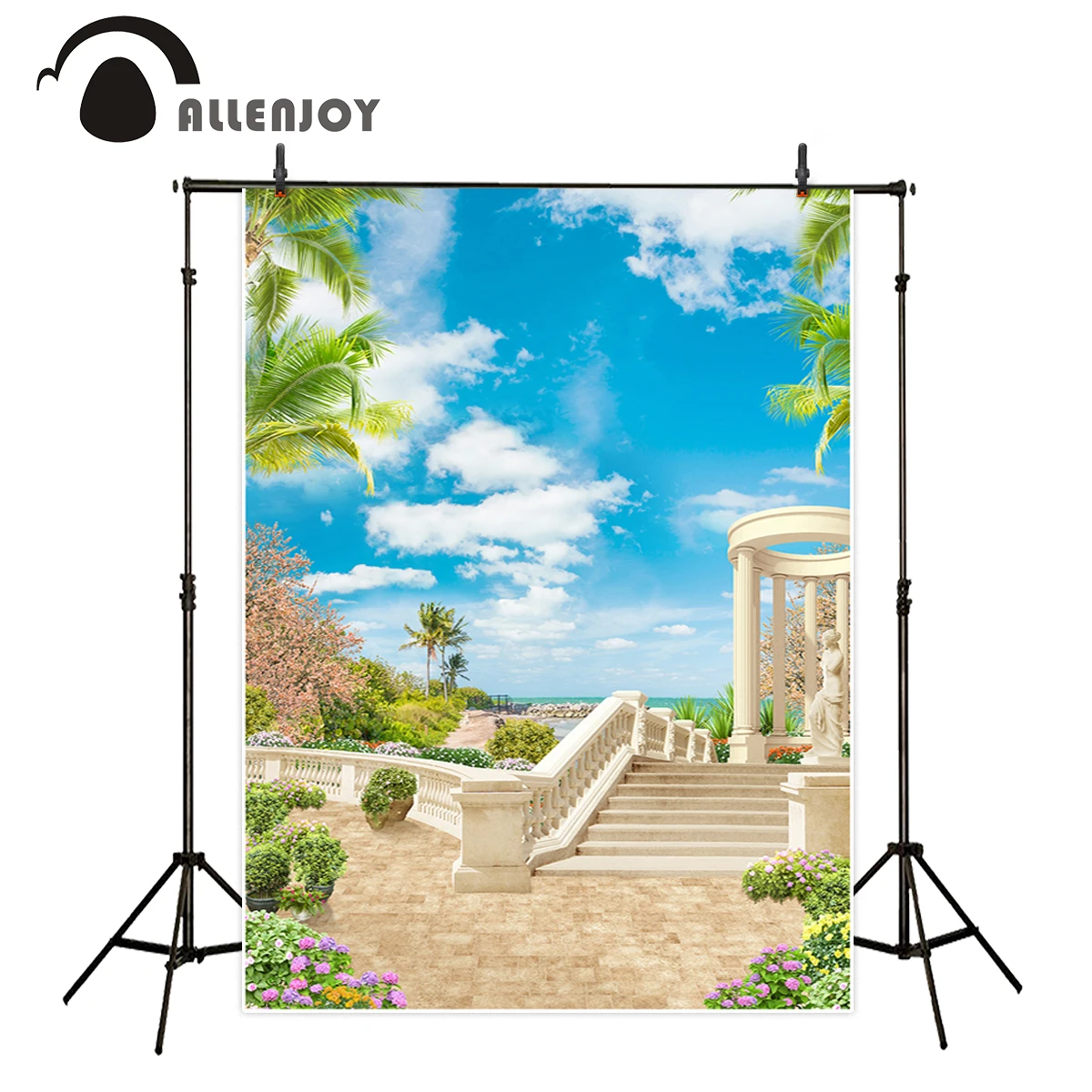 Allenjoy фотофоны красивый сад для фотографии небо Тропический цветочный фон