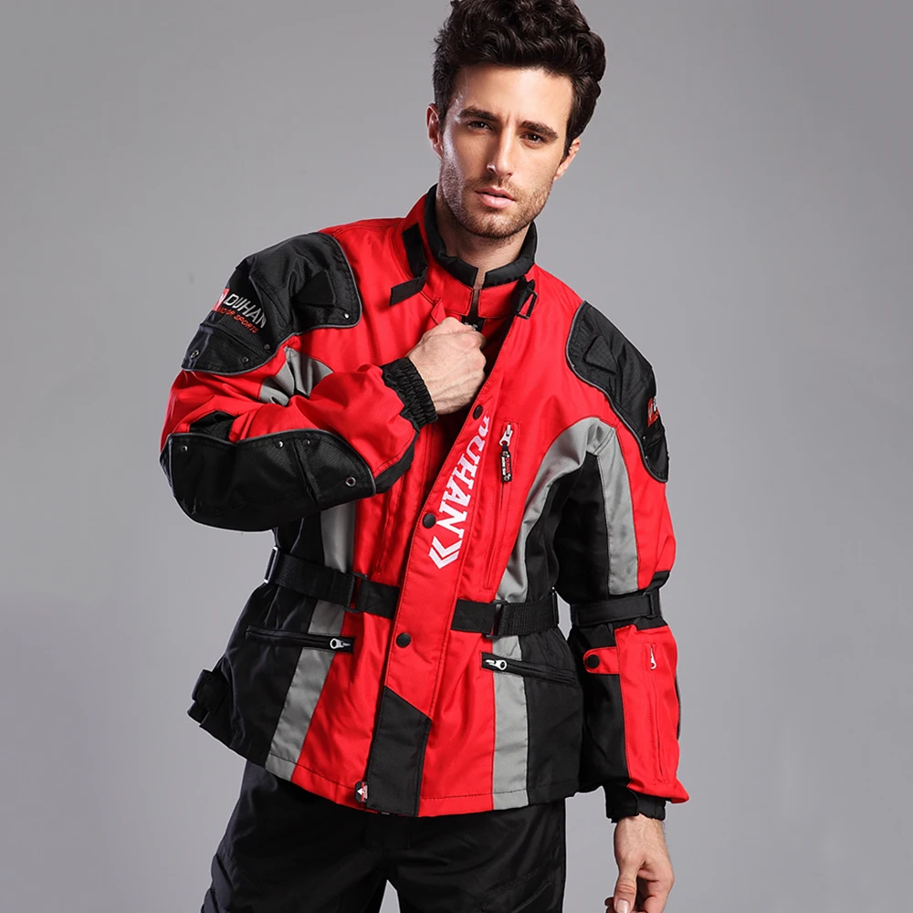 DUHAN Autumn Winter Motorcycle Jacket Men Motocross Equipment Cotton Lined Cold-proof Motorbike Moto Protective Gear | Автомобили и