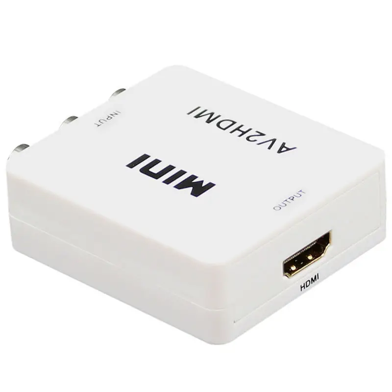 2 шт. RCA к HDMI AV Full HD 1080P AV2HDMI Mini конвертеру сигнала конвертер для ТВ VHS