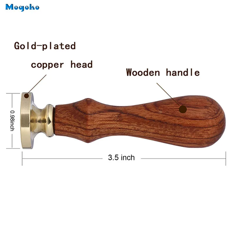 Mogoko восковая печать штемпели Роза из перьев дерево любовь кольцо Корона