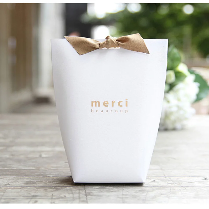 50/20/10 шт. DIY MERCI BEAUCOUP Свадебная подарочная коробка на день рождения без логотипа