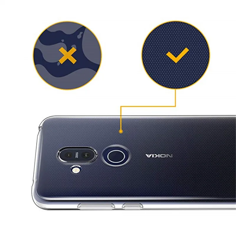 Прозрачный Ультратонкий Мягкий ТПУ чехол для телефона Nokia X5 X6 X7 7 8 9 5 1 plus 6 плюс