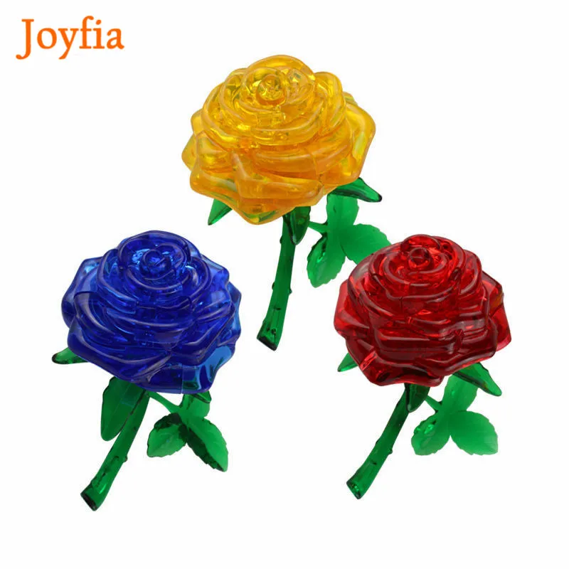 3D пазл с кристаллами модель Пазла сделай сам розой Красивое Ремесло игрушка IQ