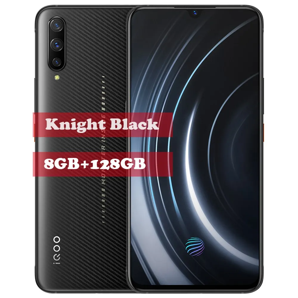 8G 128G Knight Black vivo iQOO мобильный телефон 6 ГБ 128 ГБ 6,4" Восьмиядерный Snapdragon 855 с 3 камерами 12 Мп+ 13 МП+ 2 Мп Android 9 4000 мАч NFC Смартфон - Цвет: 8G 128G Knight Black