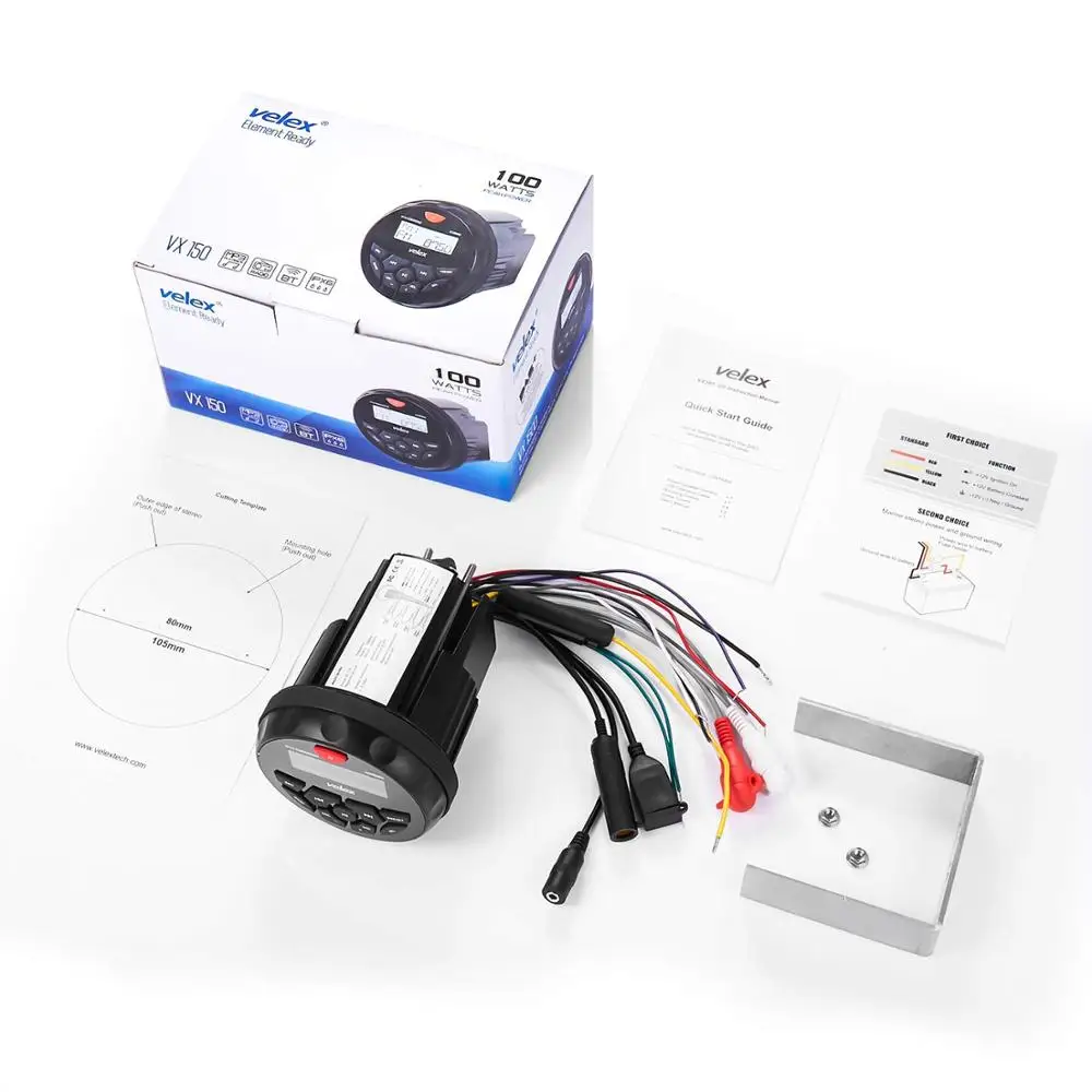 Водонепроницаемый морской стереоприемник Bluetooth с MP3 плеером на DAB +/AM/FM радио и USB