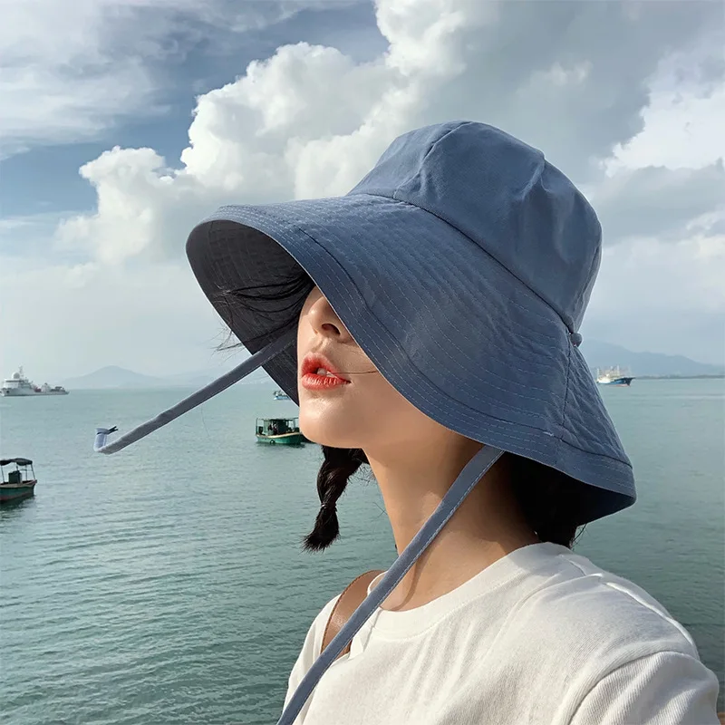 

WeMe Summer Sunshade Cap Korean Travel Bucket Hat Sunscreen
