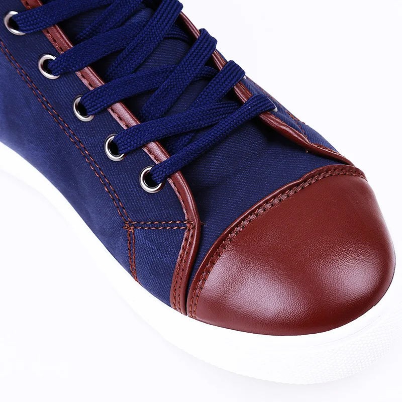 Мужская обувь; Sapatos Tenis Masculino; мужские кожаные ботильоны на шнуровке спереди; сезон осень-зима; мужская повседневная парусиновая обувь с высоким берцем