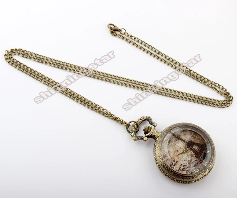 Женские кварцевые карманные часы с подвеской и римскими цифрами модные