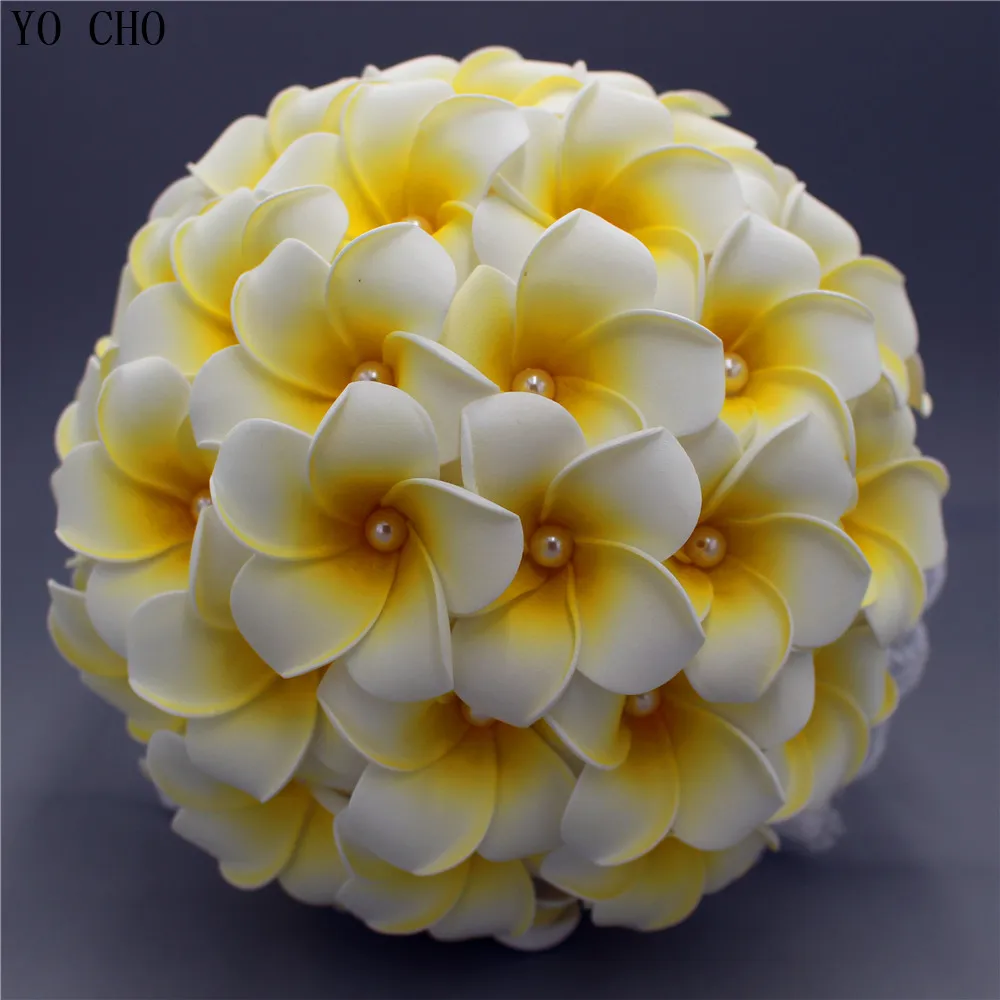 

Yellow High quality artificial wedding bouquet flower bridal bouquet Christmas holding flower for brides wedding decoration