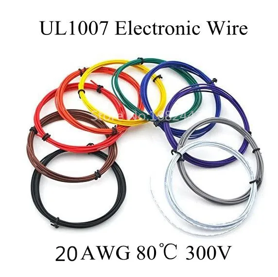 5 метров 20AWG UL1007 ПВХ изолированный провод электрический кабель светодиодный DIY
