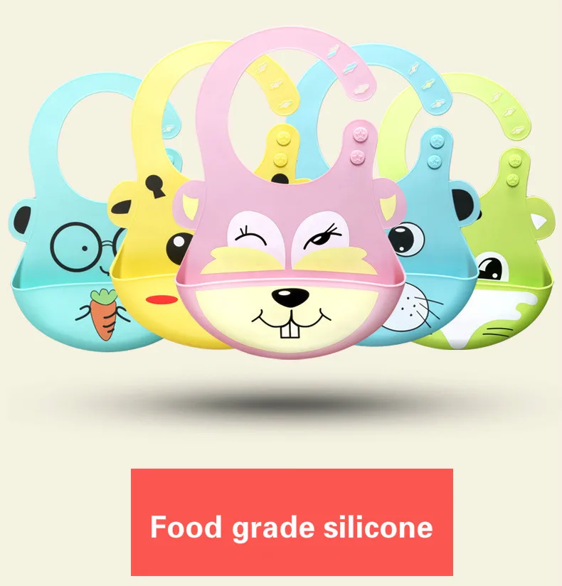 Детские нагрудники из водонепроницаемого силикона, Слюнявчики для кормления, полотенца для новорожденных, фартуки с рисунком, нагрудники, регулируемые Слюнявчики, бандана, детские вещи