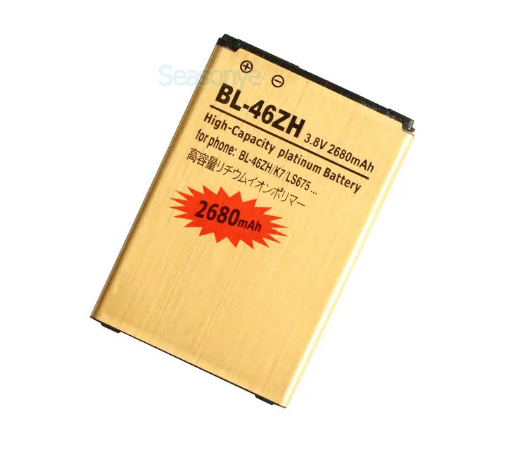 Seasonye 5 шт./лот 2680 мАч BL-46ZH / BL46ZH BL 46ZH Золотая сменная батарея для LG K7 LS675 TRIBUTE MS330 X210 +