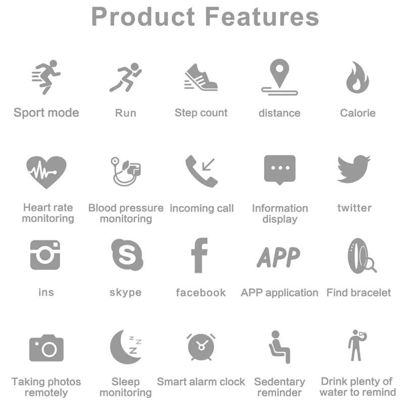 Фитнес трекер ZD6 мужской/женский водонепроницаемый с пульсометром и защитой