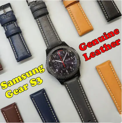 Ремешок кожаный для Samsung Galaxy Watch 46 мм Gear S3 22 классический браслет наручных часов
