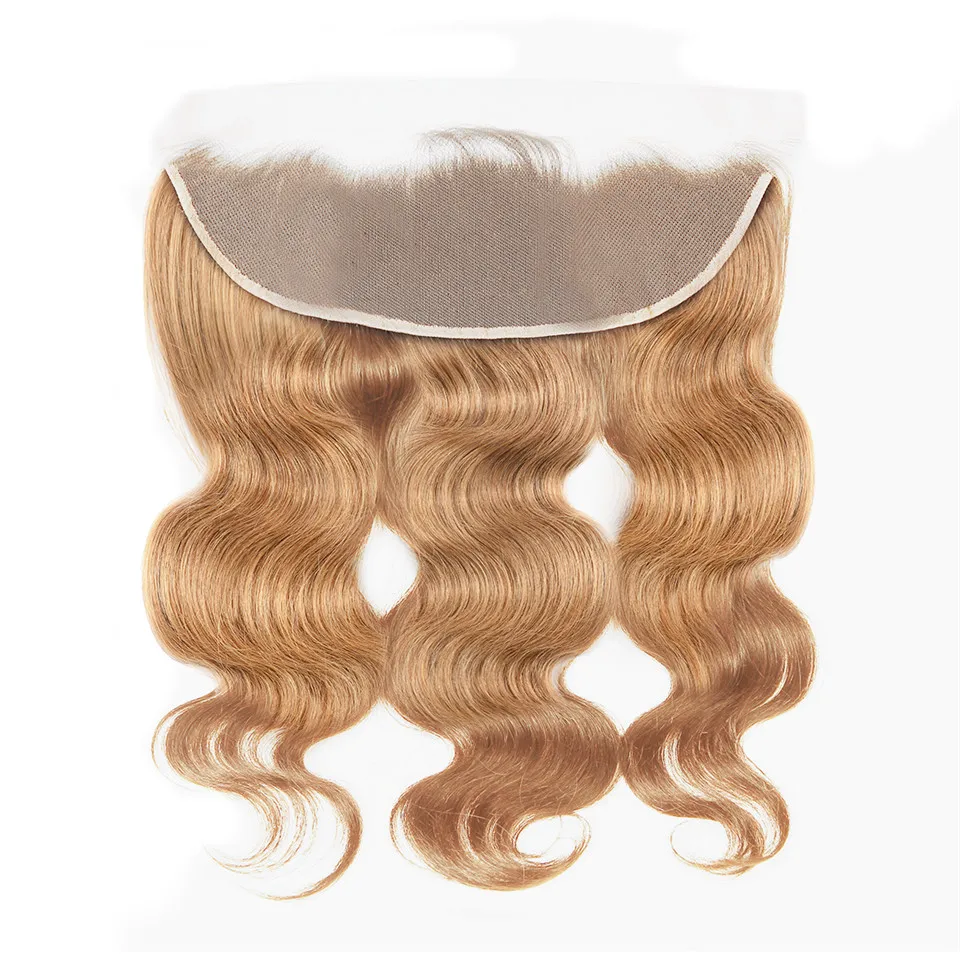 Wiggins #27 Honey Blonde Brazilian Body Wave Bundles With Frontal Closure 3 Bundle Human Hair Remy | Шиньоны и парики