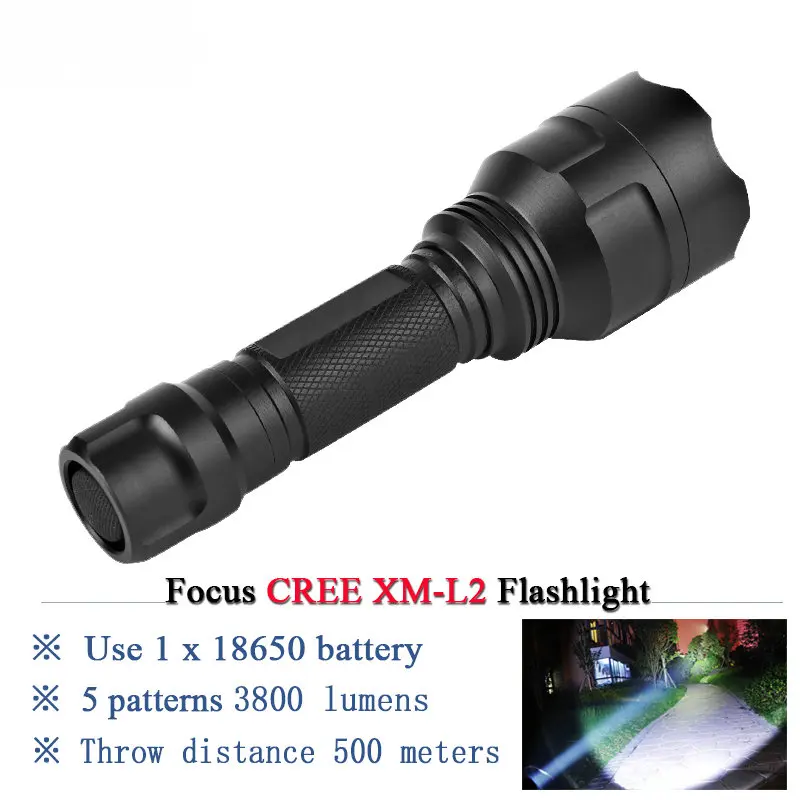 Перезаряжаемый светодиодный фонарик CREE XML T6 XM L L2 водонепроницаемый 5 режимов 18650