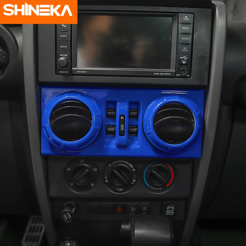 SHINEKA внутренние молдинги для Jeep Wrangler JK 2007-2010 7 шт. ABS декоративные наклейки с