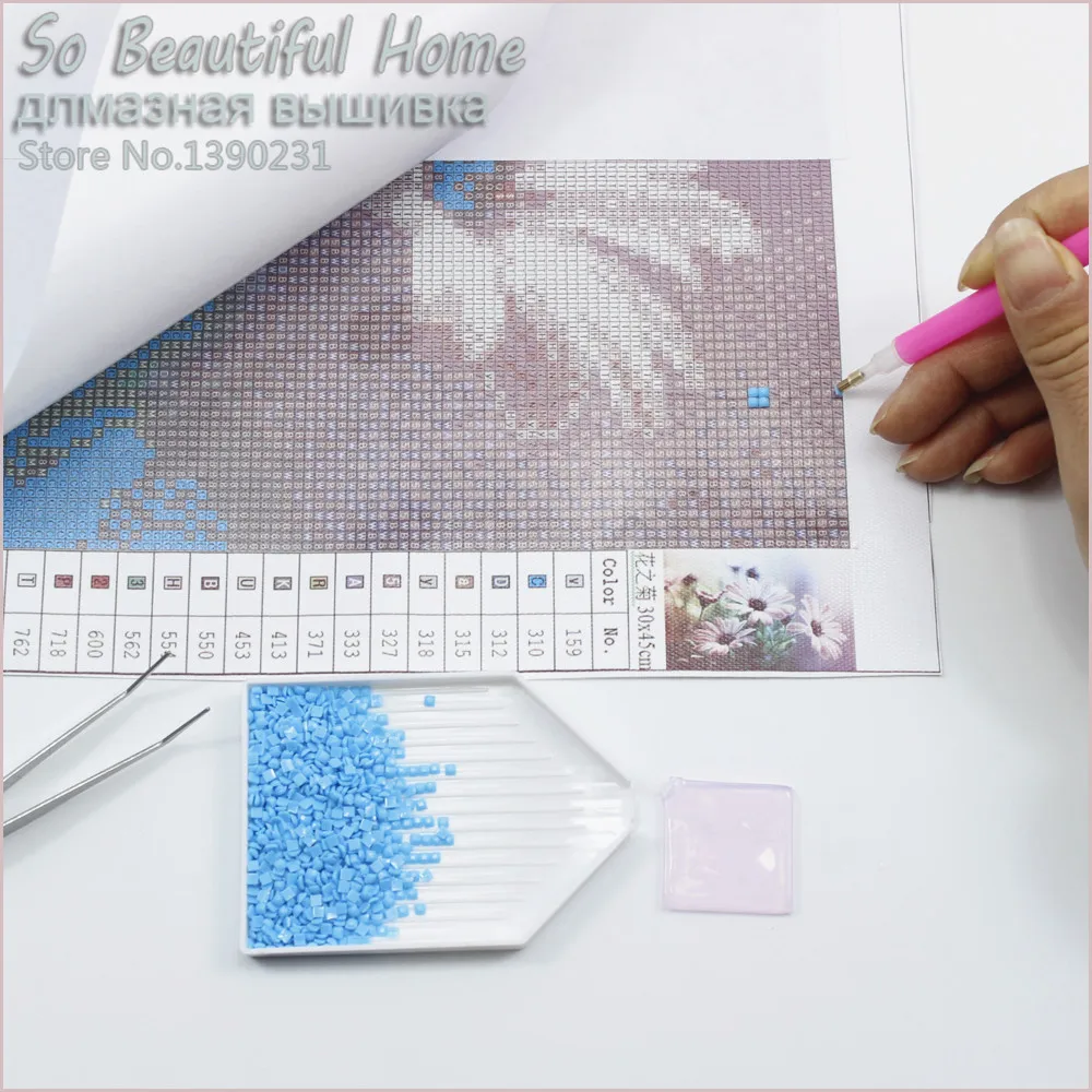 Diamond Mosaic painting decoration Cross Stitch Square Embroidery needlework flowers on window scenic unfinished SH61177 | Дом и сад