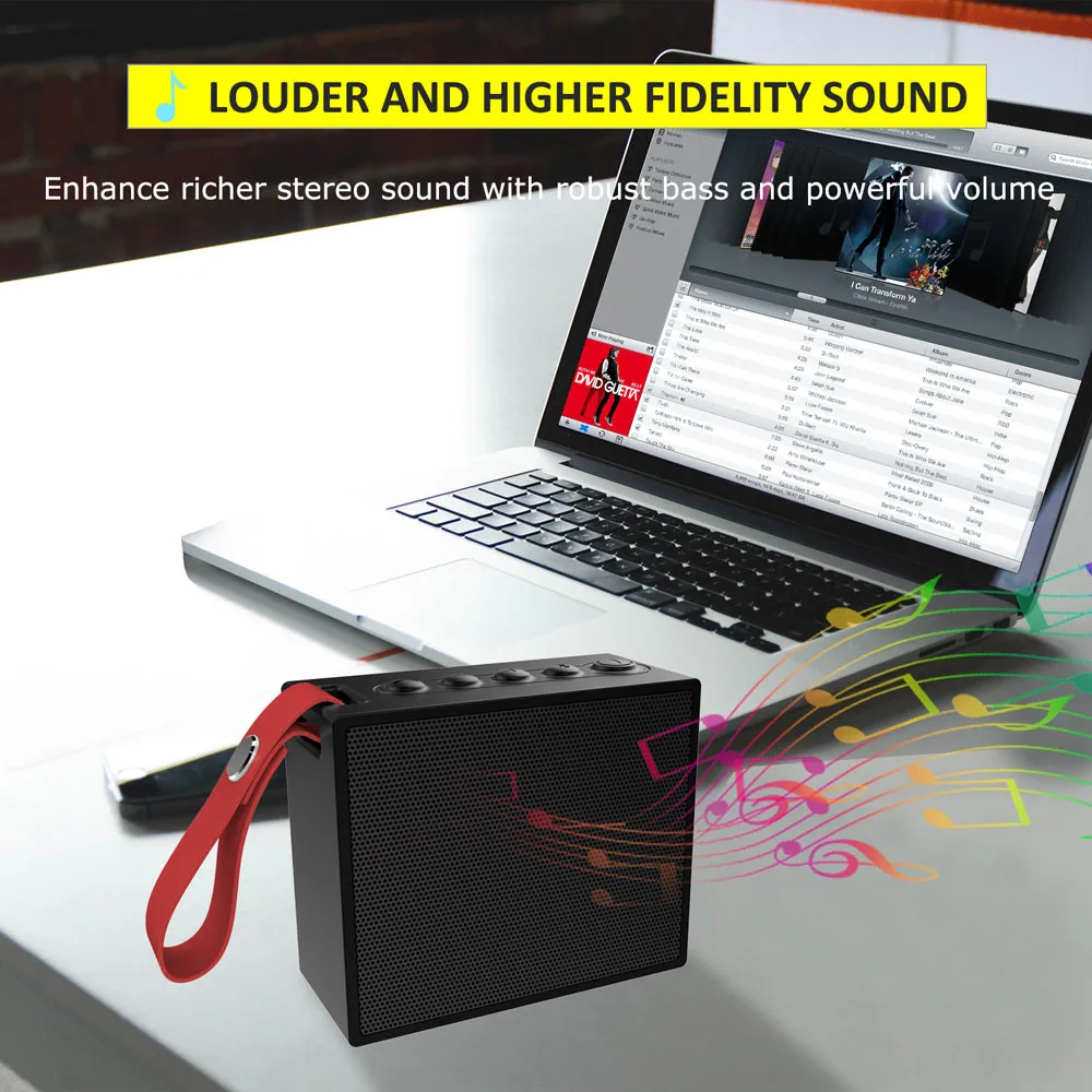 Bluetooth динамик портативный беспроводной высокой четкости двойной колонки с