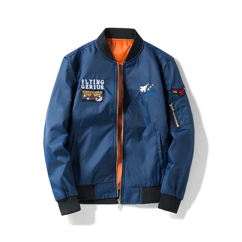 Мужские Бейсбол куртка 2018 Демисезонный Колледж форма Повседневное Стенд