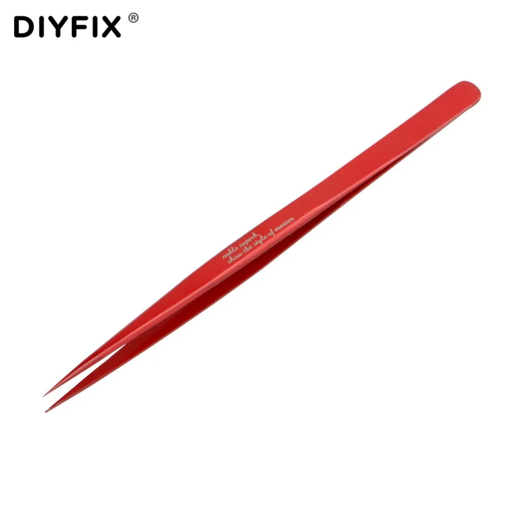 DIYFIX ультра точность Прямой пинцет антимагнитный с гальваническим покрытием