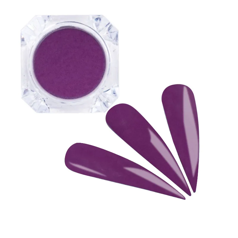 Purple Погружной порошок без лампы для лечения Ногтей Dip порошок гель для ногтей цветной порошок натуральные сухие цвета 2 г/коробка - Цвет: Purple
