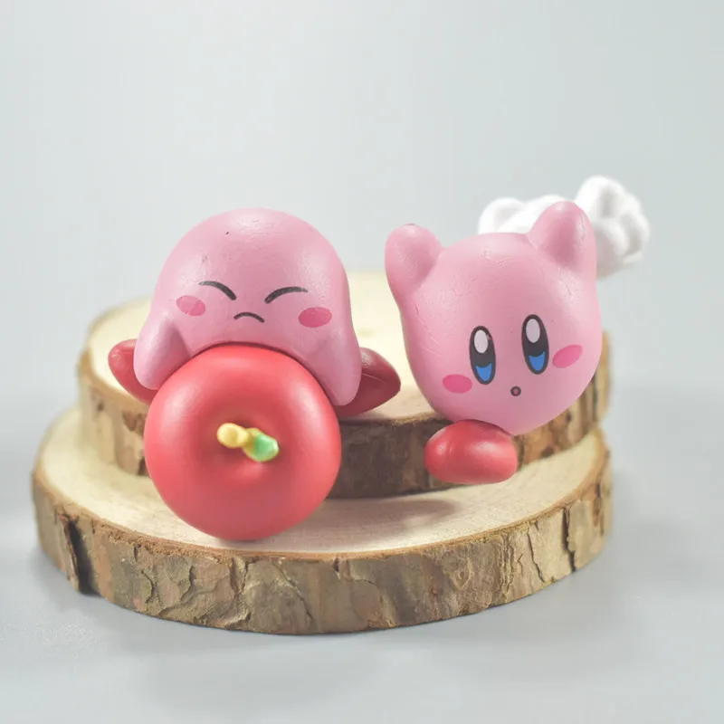 6 шт./лот Kirby фигурка игрушка Косплей Popopo шеф-повар с ложкой звезда яблоко ПВХ