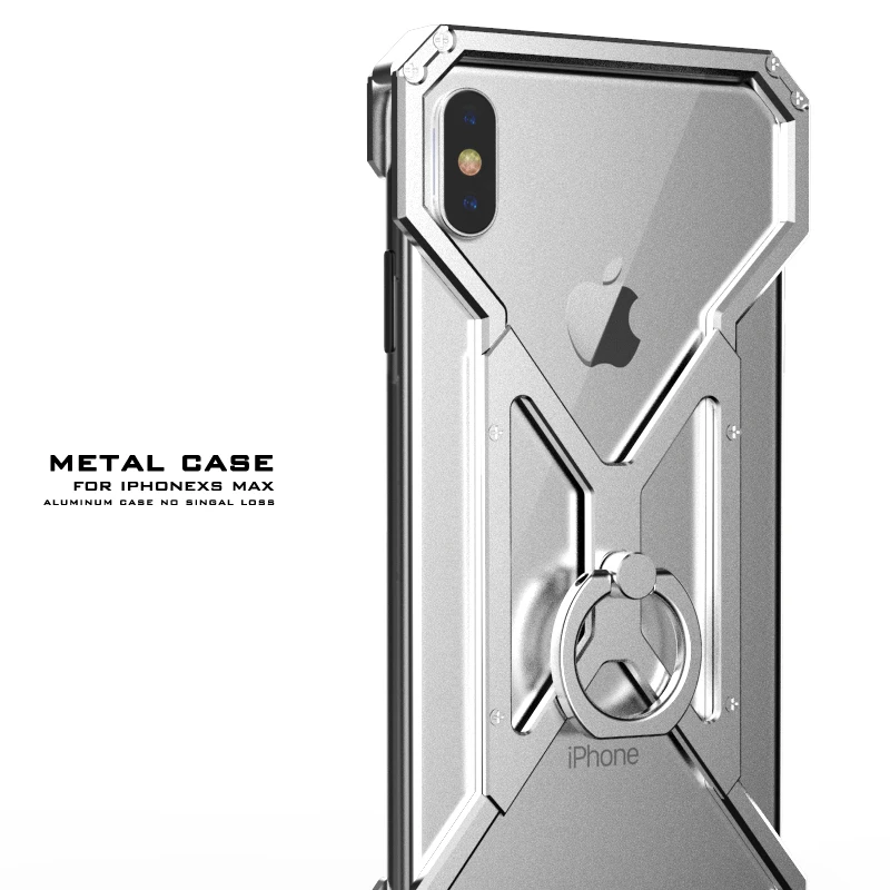 Алюминиевый армированный чехол Super Hero для iPhone 11 Pro XS Max XR X 8 7 6 6S Plus чехол-крышка для телефона с кольцом и Железным человеком-пауком
