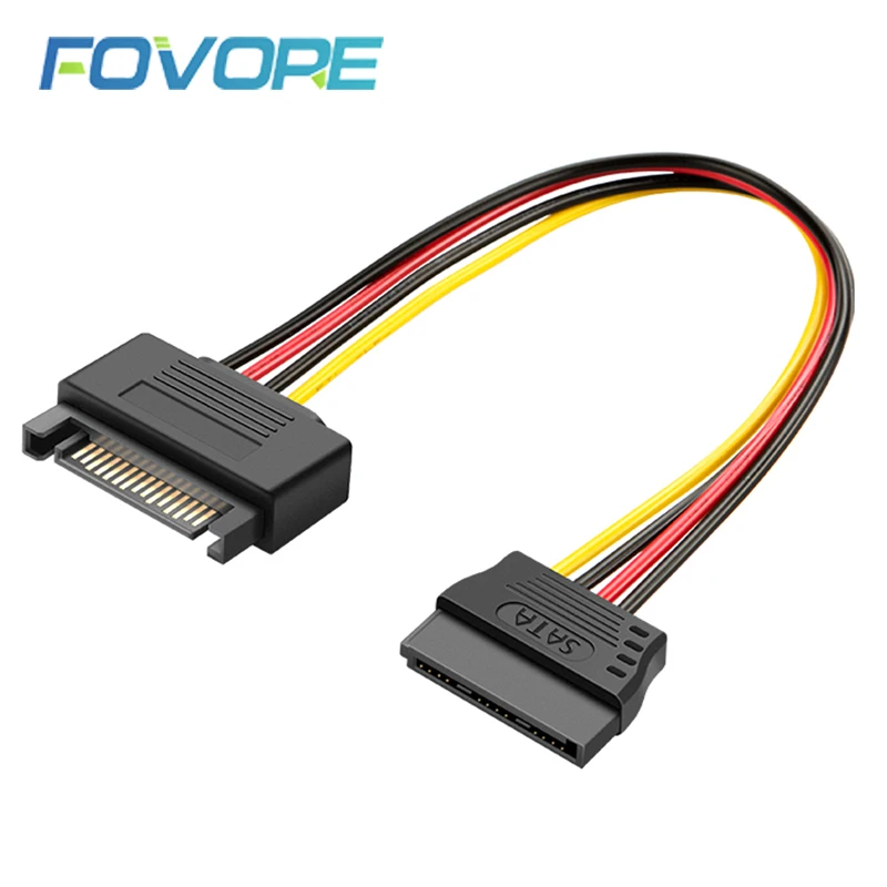 Расширение кабеля SATA 15 PIN Male на Female Cord|Компьютерные кабели и разъемы| |