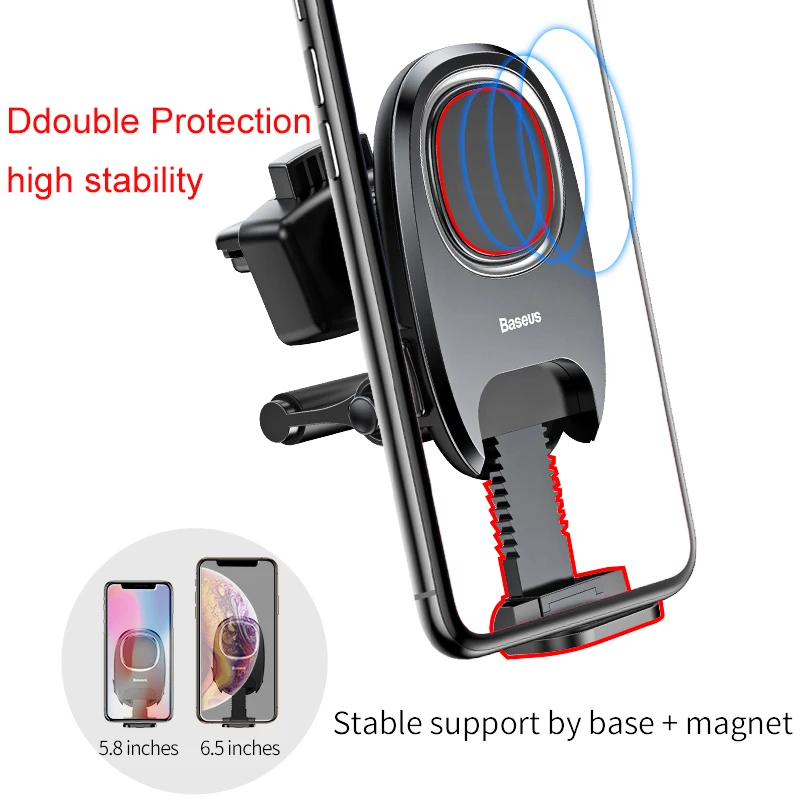 Магнитный автомобильный держатель для телефона Baseus для iPhone Xs, samsung, S10, S9, Xiaomi Mi, 9, huawei, P30, Pro, магнитный автомобильный держатель, подставка