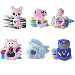 1 шт., Силиконовые Прорезыватели для зубов в форме животных