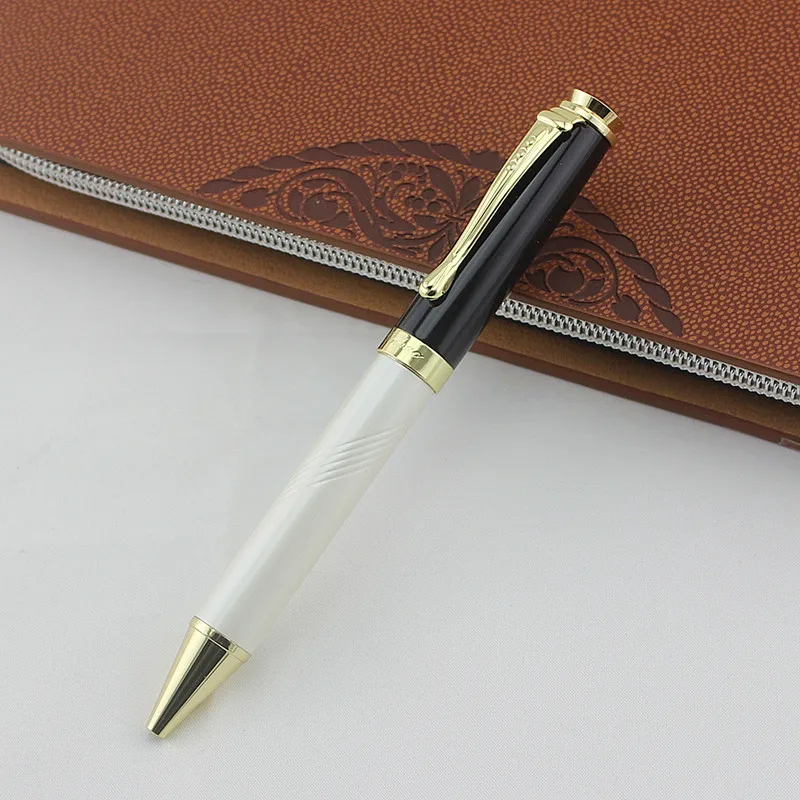 JINHAO 500 жемчужно белая с серебряной золотой отделкой металлическая шариковая