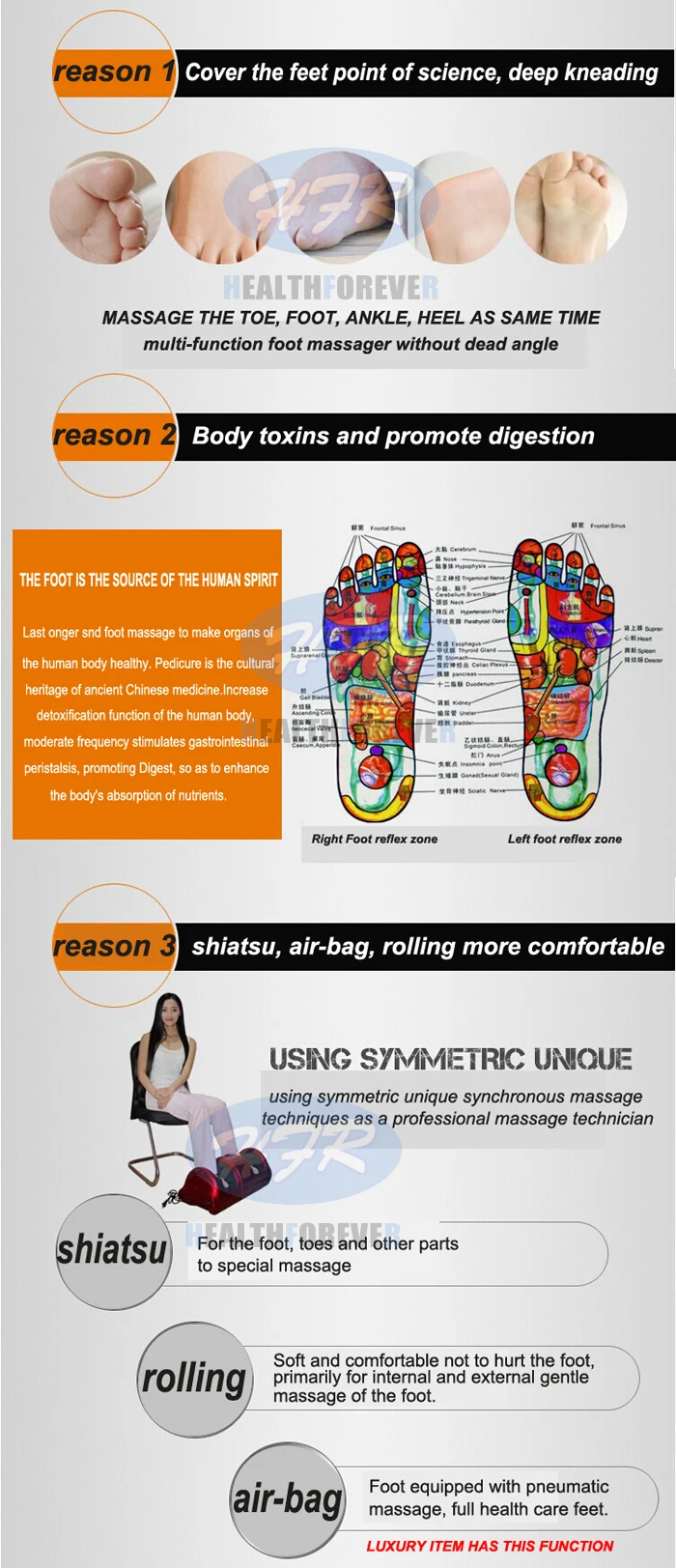 HealthForever Brand Wireless Control Kneading Device Leg Instrument Medialbranch Heated Electric Foot Massage Machine